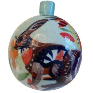 Anthropologie Starla Michelle Signed Porcelain Ornament Easter